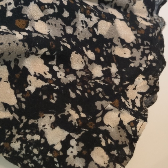 Free people Abstract Print Boho Beachy Romantic ruffled romper Sz m Vacation - Picture 10 of 10